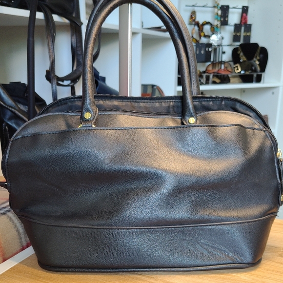 Merona Elegant Black Satchel - Picture 1 of 6